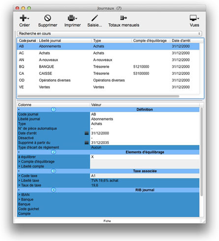Visualisation rapide des journaux