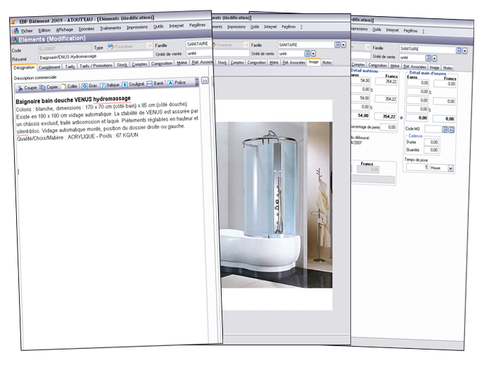 La bibliothèque interne offre des fiches éléments complètes